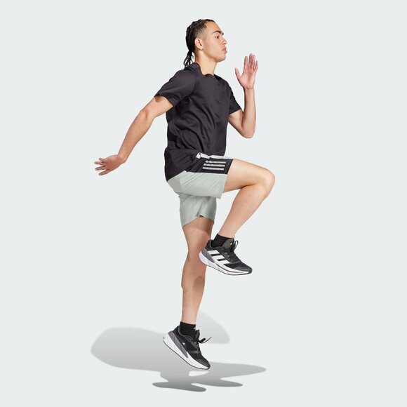 adidas Men's Own The Run 7" Running Shorts -- Silver/Black -- Large - Picture 3 of 5